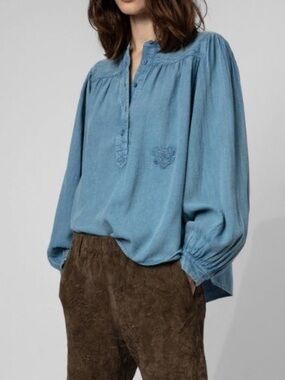 Zadig & Voltaire Tigy Cotton Twill Blouse XS